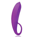 Фиолетовый женский стимулятор с колечком-ручкой Bior toys CSM-23015 (18 см)