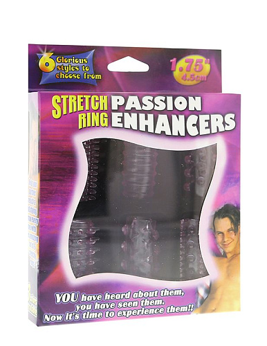 Набор из 6 фиолетовых насадок на пенис с различным рельефом NMC 170008