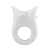 Белое эрекционное кольцо с вибрацией OVO B2 WHITE