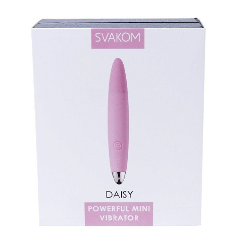 Розовый компактный вибростимулятор клитора Svakom Daisy SLS02-PINK (12,5 см)