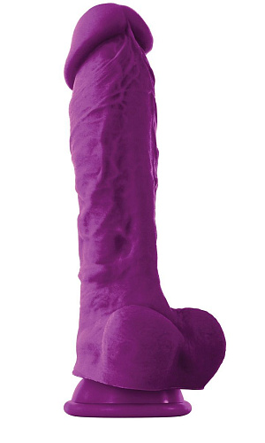 Фиолетовый фаллоимитатор на присоске NS Novelties ColourSoft 8 Soft Dildo NSN-0410-35 (23,5 см)