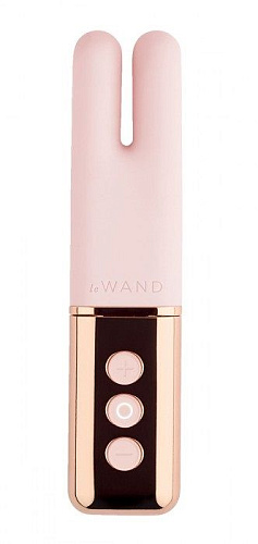 Пудровый двухмоторный мини-вибратор Le Wand Deux LW-014-RG