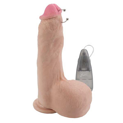 Вибратор-реалистик с пирсингом телесного цвета California Exotic Novelties Phil Varone DR. PHILGOOD SE-2980-70-3 (21,5 см)