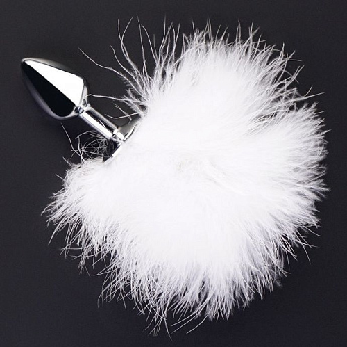 Металлическая анальная втулка с пушистым хвостом зайчика Сумерки богов 503-01 BX DD