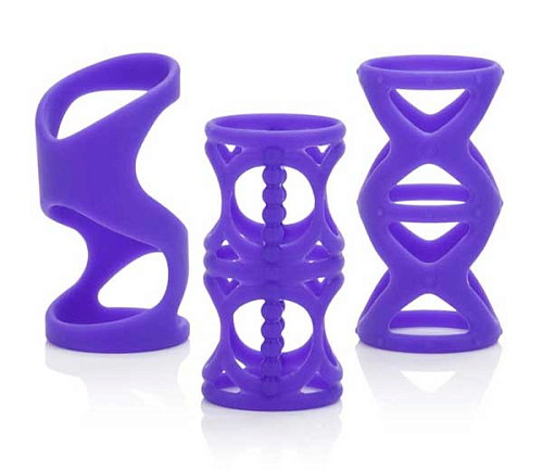 Набор фиолетовых насадок California Exotic Novelties Posh Silicone Lover’s Cages SE-1369-45-3