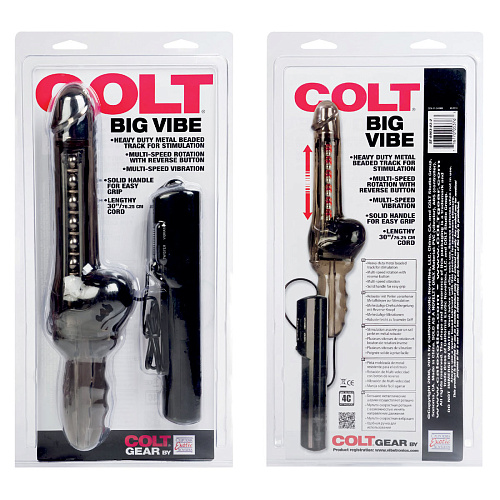 Двухсторонний дымчатый мультивибратор California Exotic Novelties COLT Big Vibe SE-6903-03-2 (33 см)