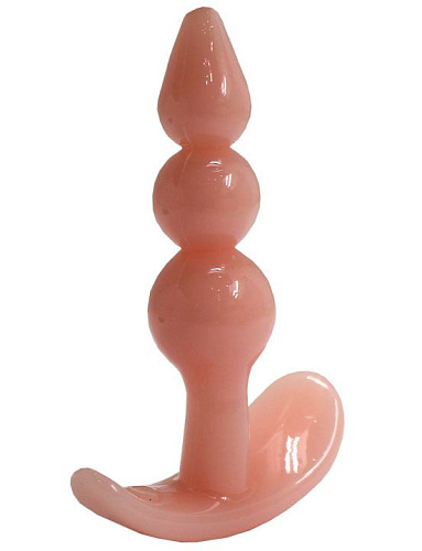 Телесная анальная пробка для ношения Eroticon 31037-4 (9 см)