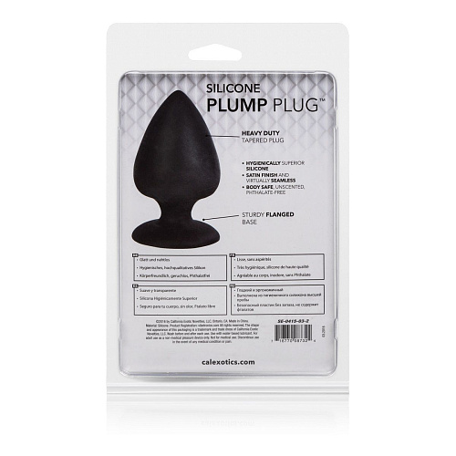 Чёрная анальная пробка из силикона California Exotic Novelties Silicone Plump Plug SE-0415-03-2 (9,9 см)