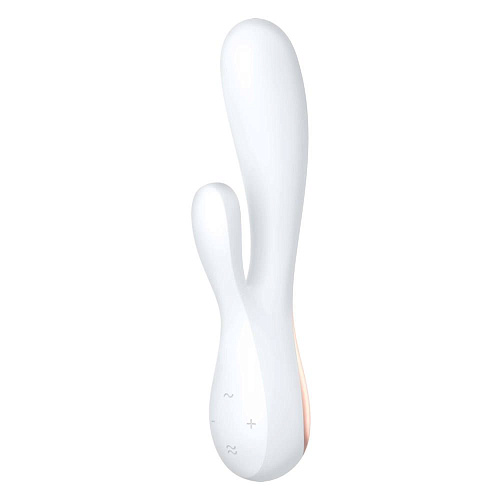 Белый вибратор-кролик с управлением через приложение Satisfyer Mono Flex J2018-87-2 (20,4 см)