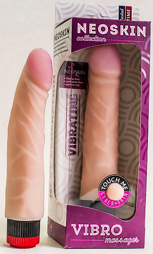 Вибромассажёр телесного цвета с розовой головкой LOVETOY (А-Полимер) 808506 (19,5 см)