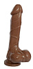 Коричневый фаллоимитатор Howells 9 Inch Super Whopper Dong 84005 brown (24 см)