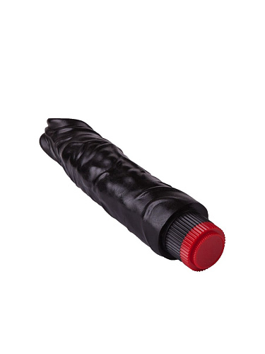 Реалистичный вибромассажёр чёрного цвета LOVETOY (А-Полимер) 410500 (19,5 см)