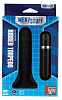 Чёрный вибромассажёр для анальной стимуляции Dream Toys MENZSTUFF RIBBED TORPEDO 20721 (13 см)