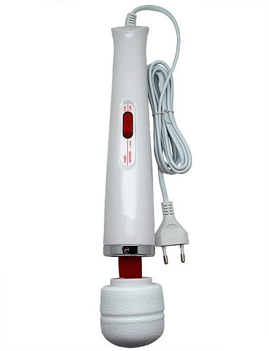 Жезловый белый вибратор с 2 скоростями Eroticon 30435