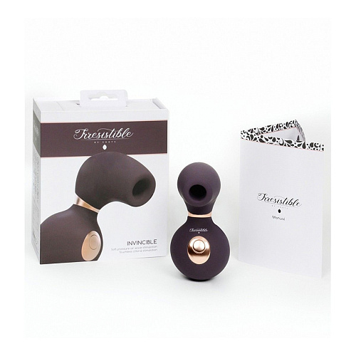Фиолетовый клиторальный вакуум-волновой массажёр Irresistible Invincible IRR003PUR