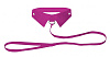 Розовый кожаный воротник с поводком Shots Media BV Pink OUCH! OU144PNK