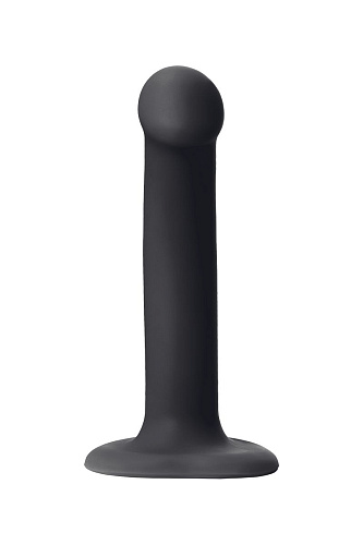 Чёрный фаллос на присоске Strap-on-me Silicone Bendable Dildo S 6013137 (17 см)
