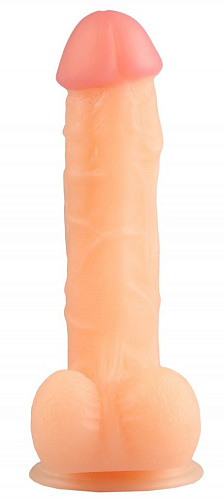 Телесный реалистичный фаллоимитатор на присоске Сумерки богов 1015-63 BX DD (24 см)
