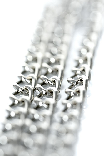 Серебристые зажимы для сосков и клитора на цепочке ToyFa 705005