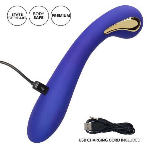 Фиолетовый вибромассажёр с электростимуляцией California Exotic Novelties Intimate Estim Petite G Wand SE-0630-12-3 (19 см)