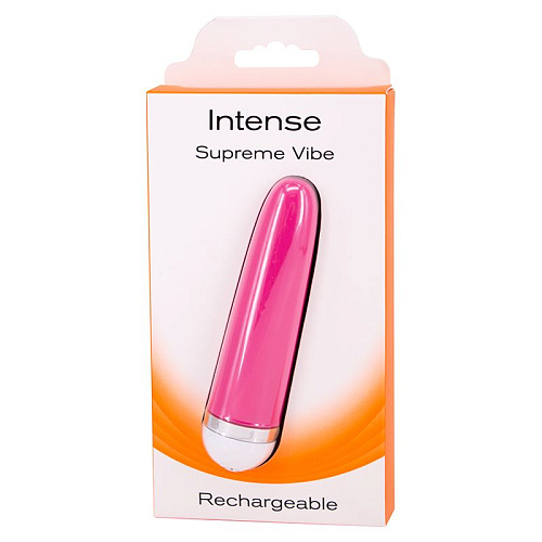 Ярко-розовая перезаряжаемая вибропуля Seven Creations INTENSE SUPREME VIBE B0224E7SPGAC (9,5 см)
