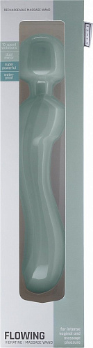 Мятный перезаряжаемый жезловый вибратор Shots Media BV Flowing MJU003MNT