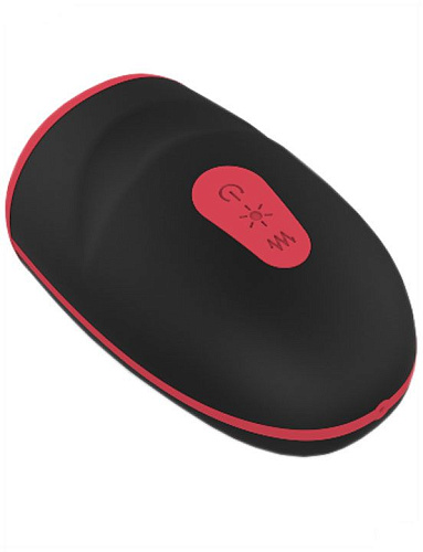 Чёрно-красный вибромастурбатор с нагревом Yuanse Small Mood G-0008-1