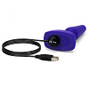 Фиолетовая анальная вибропробка с 3 источниками вибрации b-Vibe TRIO REMOTE CONTROL PLUG  PURPLE BV-002-PUR (13,5 см)