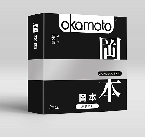 Презервативы ассорти Okamoto Skinless Skin Super №3 (3 шт)