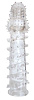 Закрытая прозрачная рельефная насадка с шипиками Bior toys Crystal sleeve EE-10094 (13,5 см)