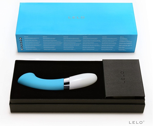 Голубой вибромассажёр Lelo Gigi 2 Turquoise Blue LEL7862