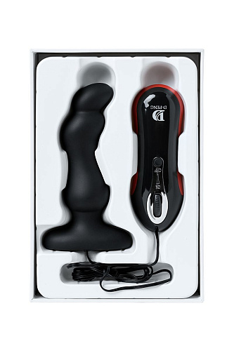 Анальная чёрная втулка с пультом D-PENG Mike DP-18004 (12,3 см)