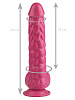 Розовый реалистичный фаллоимитатор с чешуйками на присоске Сумерки богов 1016-55 BX DD (24 см)