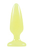 Жёлтая, светящаяся в темноте анальная пробка NS Novelties Firefly Pleasure Plug Medium Yellow NSN-0475-38 (12,7 см)