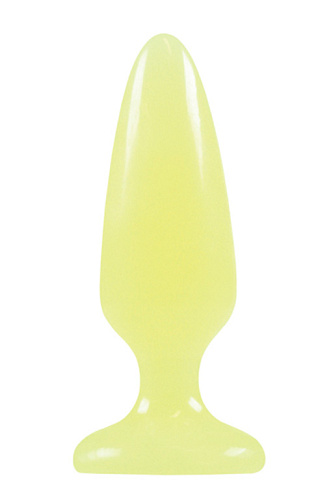 Жёлтая, светящаяся в темноте анальная пробка NS Novelties Firefly Pleasure Plug Medium Yellow NSN-0475-38 (12,7 см)