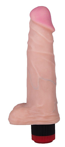 Вибромассажёр с мошонкой телесного цвета LOVETOY (А-Полимер) HUMAN STYLE 6,5 601306 (16 см)