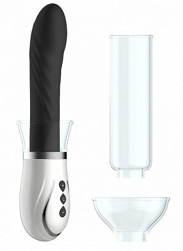 Чёрный набор Shots Media BV Twister 4 in 1 Rechargeable Couples Pump Kit PMP030BLK