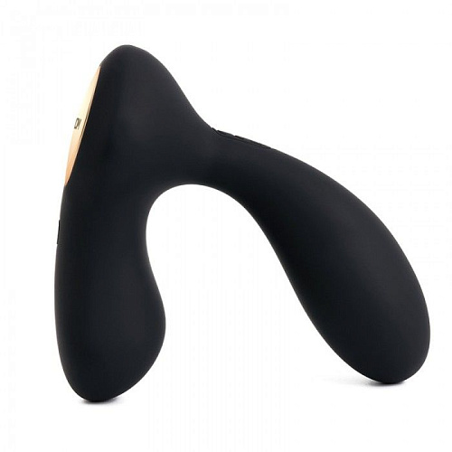 Чёрный стимулятор простаты с вибрацией и пультом ДУ Svakom Vick SPM-03W