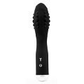 Чёрный вибромассажёр с 12 режимами вращения шариков Xuanai 8219NA-1 (19 см)