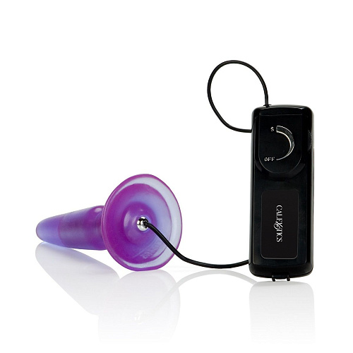 Фиолетовая анальная пробка California Exotic Novelties Tush Teaser с вибрацией SE-0419-14-2 (9 см)