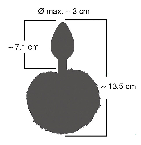 Розовая анальная втулка с меховым хвостиком Orion 25182120000