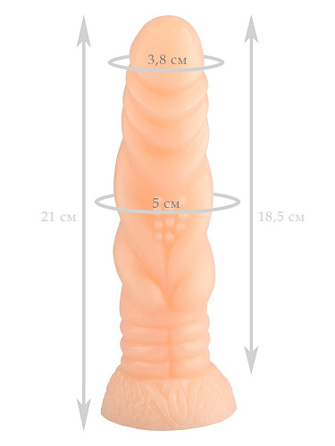 Телесная реалистичная анальная втулка Сумерки богов 1015-50 BX DD (21 см)