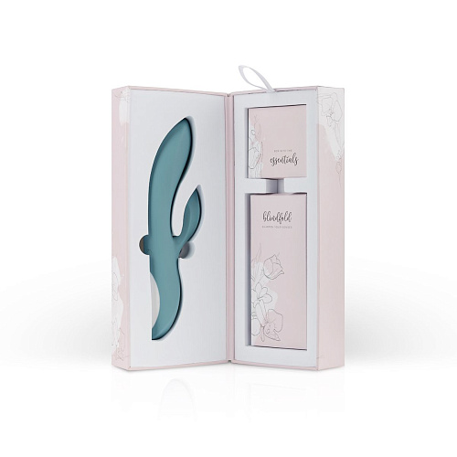 Грязно-синий вибратор с клиторальным стимулятором EDC Wholesale The Violet Rabbit Vibrator BLM002 (20 см)