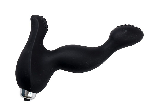 Чёрный вибратор для стимуляции точки G и клитора 4sexdreaM 47448