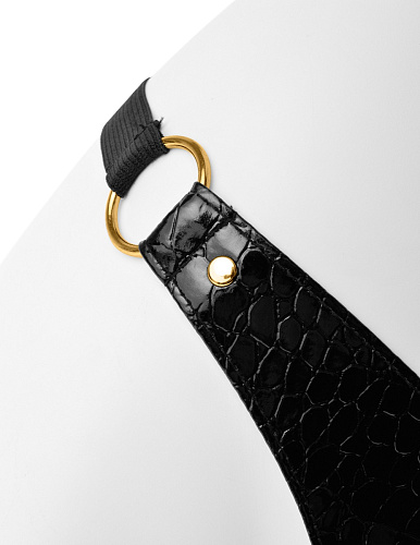 Вибротрусики чёрного цвета с пультом Pipedream GOLD VIBRATING PANTIES PD3981-23 (размер S-M-L)