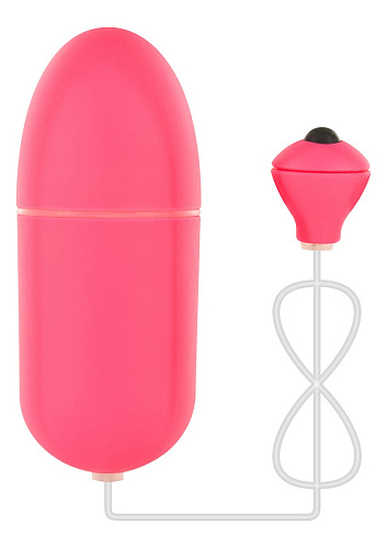 Розовое виброяйцо Toy Joy FUNKY EGG ON A WIRE 3006010031 (7,5 см)