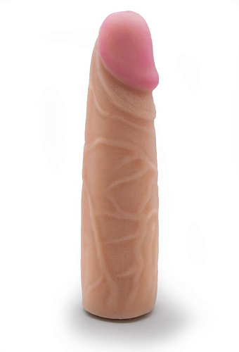 Страпон Харнесс из двух предметов: трусики с плугом и насадка-фаллос телесного цвета LOVETOY (А-Полимер) 731103 (18 см)