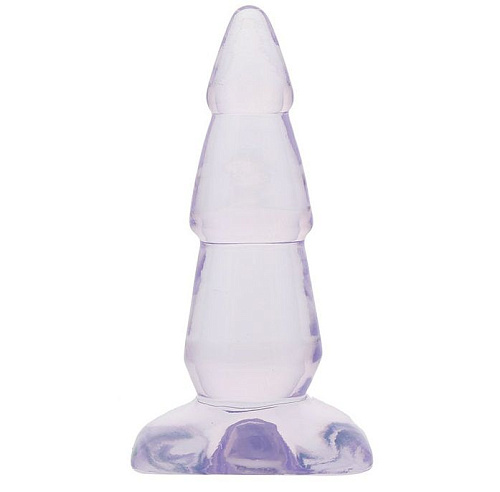 Прозрачная анальная пробка Tonga JELLY JOY SWEET SPARKLE 310073 (15,2 см)