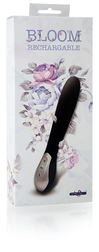 Чёрный силиконовый перезаряжаемый вибратор с 7 режимами вибрации Seven Creations 50855 (20 см)