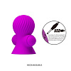 Лиловые перезаряжаемые вибростимуляторы для груди Baile BI-014545-1